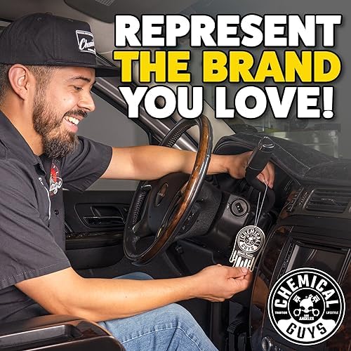 Chemical Guys, Hanging Air Fresheners, Black Frost Scent, 6 Pack, for Cars - Image 2