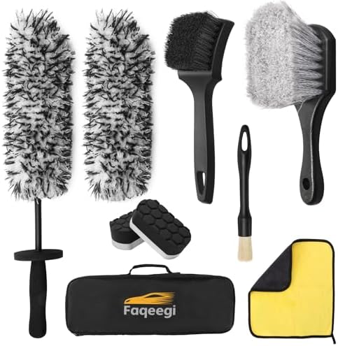 9PCS Wheel Detailing Cleaning Kit Metal-Free Scratch-Free Rim Brush by Unknown