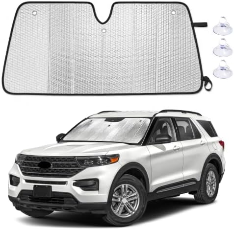 EcoNour Foldable Sun Shade Fit for Ford Explorer 2020-2024 2025 2026 by EcoNour