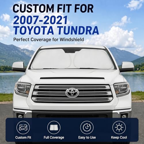 Custom Fit Windshield Sun Shade for Toyota Tundra 2007-2021 - Image 2