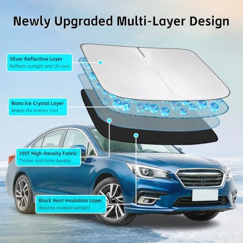 Windshield Sun Shade for Subaru Legacy 2020-2026 Sunshade - Image 3