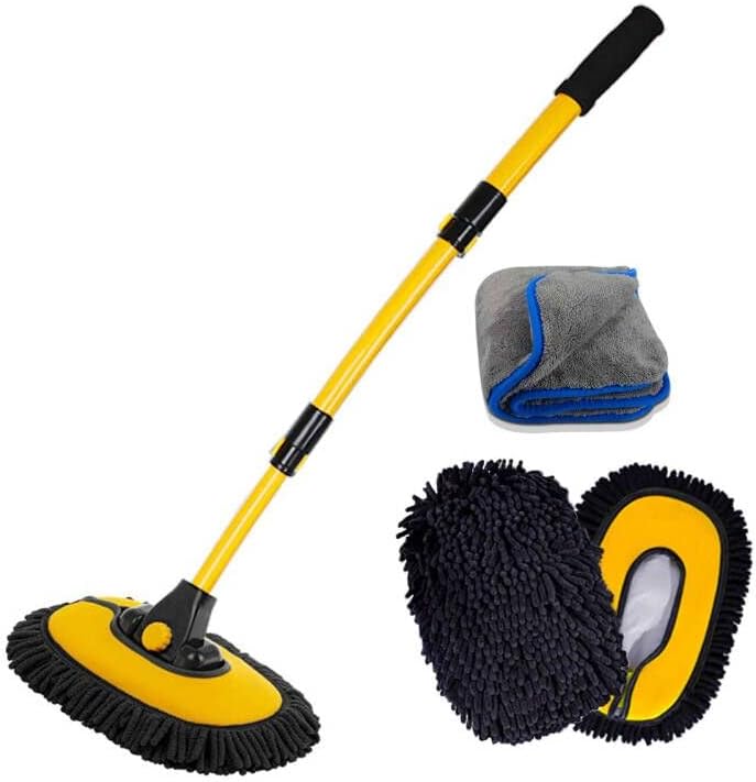 BMLEI Car Wash Brush with Long Handle, Cleaning Mop Car Wash Kit,Yellow by BMLEI