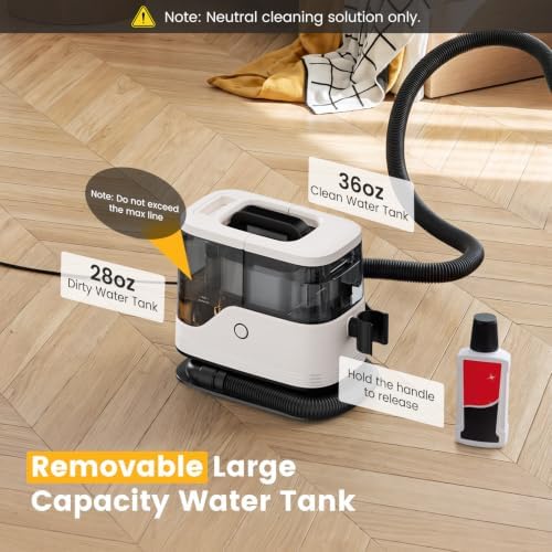 NEWBULIG Carpet and Upholstery Cleaner Machine Portable Carpet Shampooer - Image 5