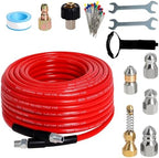 50FT Sewer Jetter Kit for Pressure Washer 5800PSI Drain Cleaner by Zejoot