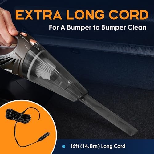 ThisWorx Handheld Car Vacuum, Portable Car Vacuum Cleaner with 16Ft Cord - Image 3