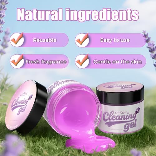 ASFSKY Car Cleaning Gel Cleaning Putty Universal Cleaning Gel Lavender - Image 6