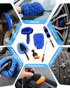 Car Detailing Kit 40PCS, Car Cleaning Kit with Detailing Brush Set, Car Wash Kit Interior Exterior Wheels Tire Tools, Auto Detailing Supplies with Bucket Towels Drill Brushes Storage Bag - Image 4