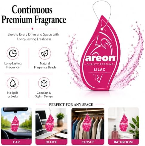 AREON MON Lilac Scent Hanging Car Air Freshener Pack of 12 - Image 5