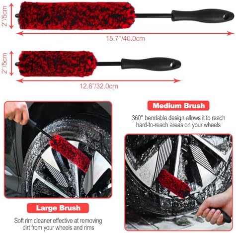 Wheel Brush, Wheel & Rim Cleaner Brush, Tire Brush, Wheel Cleaning Brush - Image 3