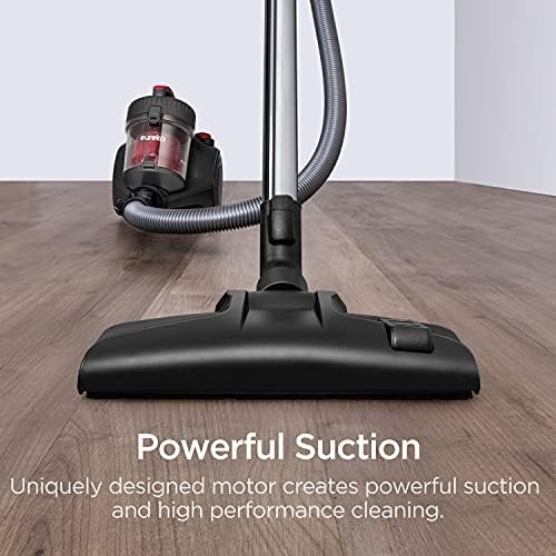 Eureka Bagless Canister Vacuum Cleaner, Lightweight Vacuum for Home, Red - Image 2
