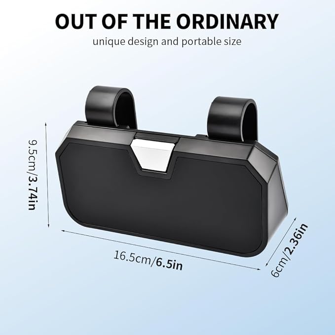 Sunglass Holder for Car Visor Clip - Universal Soft Protective Car Accessories Visor Glasses Holder, Vehicle Sunglass Organizer with Quick Release for Truck, Sedan, SUV (Black) - Image 5