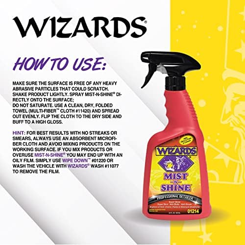 Wizards Mist-N-Shine Quick Detailer Spray - Waterless Wash - 22 oz - Image 3