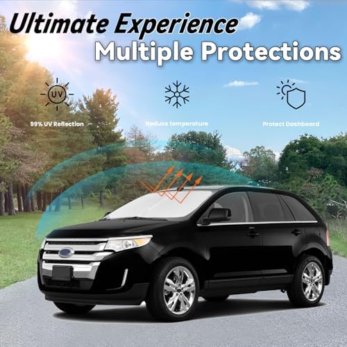 Windshield Sun Shade for Ford Edge 2007-2014 Edge Sunshade - Image 3