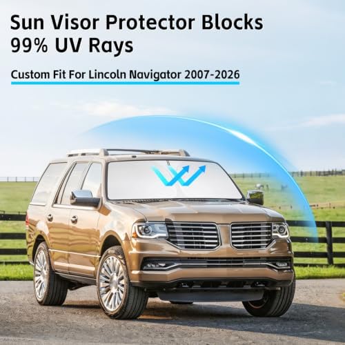 Windshield Sun Shade for Lincoln Navigator 2007-2026 Sunshade - Image 2