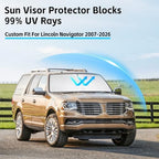 Windshield Sun Shade for Lincoln Navigator 2007-2026 Sunshade - Image 2