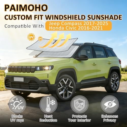 Thickened Sun Shade for Jeep Compass 2017-2025, 2016-2021 Civic - Image 3