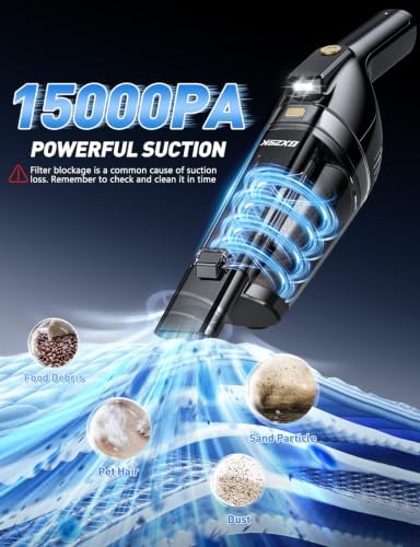 Gxzsk Handheld Vacuum Cordless, Rechargeable Car Vacuum, Hand Vacuum - Image 2