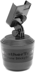 WeatherTech CupFone, Universal Cup Holder Phone Mount for Cars – Adjustable & Secure Fit with Open Access for Charging – Compatible with iPhone, Android - Metal Knobs, Black by WeatherTech