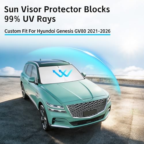 Windshield Sun Shade for Genesis GV80 2021-2026 Sunshade - Image 2