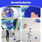 62" Car Wash Brush with Long Handle Chenille Scratch-Free Head Aluminum Pole - Image 6