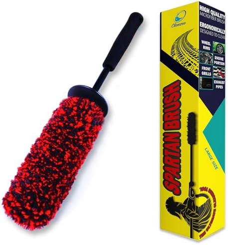 Large Microfiber Wheel Brush for SUVs, RVs & Trucks | Soft Non-Metallic Rim Cleaner Brush with Premium Microfiber Wool | Non-Metallic Wheel Cleaner Brush for Large Size Rim by Clenzee