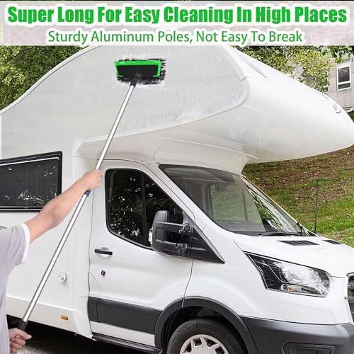 Car Wash Kit, 62'' Car Wash Brush with Long Handle, Soft Bristle Scratch-Free Car Detailing Brush Cleaning Kit, with Wash Mitt Towel Window Squeegee Tire Brush for Car SUV Truck RV Cleaning - Image 2