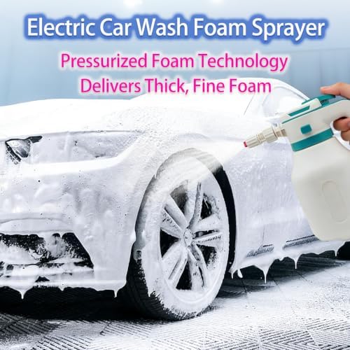 Electric Foam Sprayer for Car Wash, 2L Rechargeable Battery-Powered Foam Cannon with 3500mAh Large Capacity Battery & Battery Level Display, Type-C Charging with English Manual - Image 2