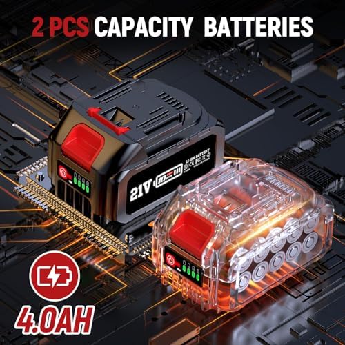 Updated 6 Inch Cordless Car Buffer Polisher with 2x4.0Ah Batteries - Image 4