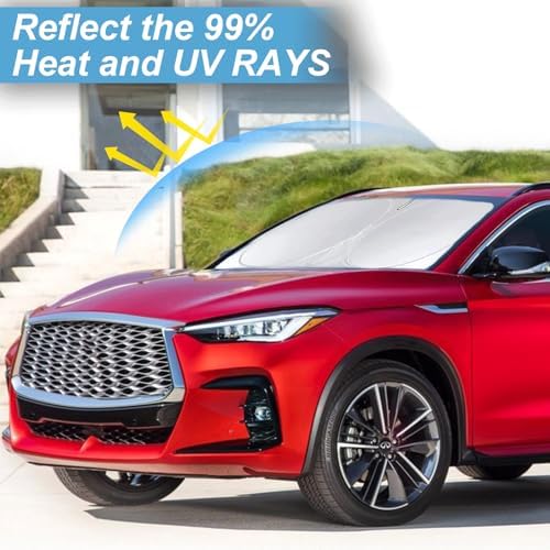 Windshield Sunshade for Infiniti QX50 QX55 QX60 2018-2026 QX80 Window Shade - Image 2
