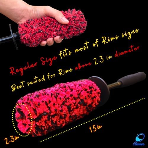 Premium Microfiber Wheel Brush | Soft Non-Metallic Rim Cleaner & Wheel Brush | 15 Inch Long Regular Size - Image 3