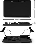 Limitless TotalDesk Portable Modern Workstation and Lap Desk with Adjustable Height & Tilt (Black) - Image 2
