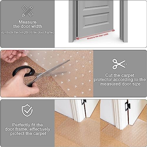 Uross Carpet Protector for Pets - Cat Scratch Guard Mat, Anti Scratch Under Door Guard, Easy to Cut Plastic, 3.6FT - Image 4