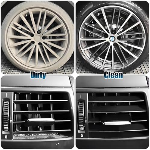 8Pcs Wheel Brush, Tire Brush, Wheel Cleaner Brush Set - 2 Soft Wheel Cleaning Brushes, Detailing Brush & Hard Tire Scrubber, Flexible and Durable Rim Cleaning Brush Kit for Wheels and Tires - Image 6
