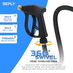 Sewer Jetter Kit for Pressure Washer 50 FT, Drain Cleaner Hose with Power Washer Gun, 1/4 Inch NPT Corner, Rotating and Button Nose Sewer Jetting Nozzle,Waterproof Tape, Pearl Corsage Pin, Spanner - Image 4