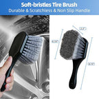 9PCS Car Wheel Detailing Brush Kit Scratch-Free Rim & Tire Cleaner Brushes - Image 4