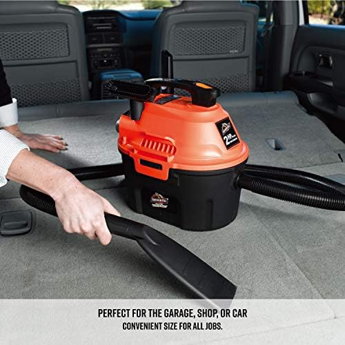Armor All, AA255, 2.5 Gallon 2 Peak HP Wet/Dry Utility Shop Vacuum, Orange - Image 4