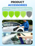 XINDELL 24-inch Windshield Cleaner Tool – Upgrade Large Head Car Interior&Exterior Window Cleaning Kit with Extendable Handle & 4 Microfiber Pads, Auto Wiper Brush for Car, Trucks, SUVs, RVs & Home - Image 6