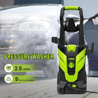 Pressure Washer, Power Washer with 4 Quick Connect Nozzles 1 Foam Cannon, High Pressure Cleaning Machine for Cars/Fences/Driveways/Patios/Farms/Home Cleaning(Bright Green) - Image 2
