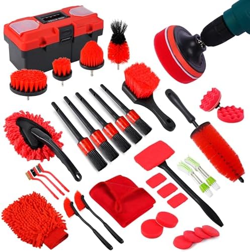 35Pcs Car Detailing Kit, Car Cleaning Kit and Detailing Brush Set by Unknown