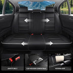 Car Seat Covers Full Set Custom Fit For Lexus GX460 2008-2023, Black&White | Lumbar Support, Premium Faux Leather, Breathable, Anti-Slip, Airbag Compatible, Waterproof, Car Seat Protectors, 2 Row-5Seat - Image 4
