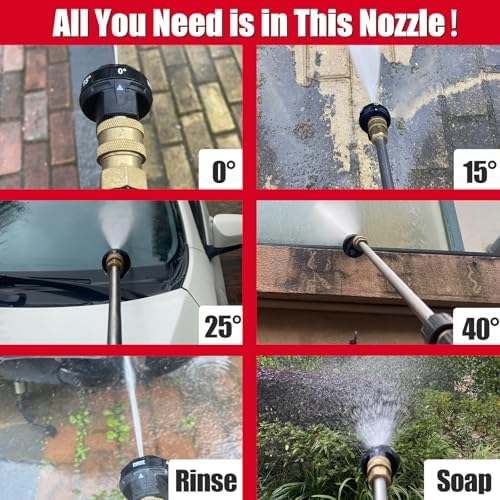 MeteorBlast 6 in 1 Quick Change over Adjustable Pressure Washer Nozzle Tips - Image 3