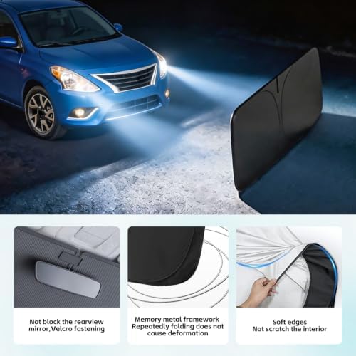 Windshield Sun Shade for Nissan Versa 2007-2019 Sunshade - Image 5