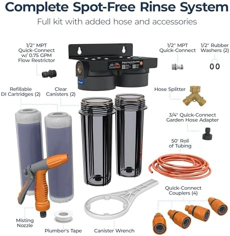 DI Spot-Free Car Wash Rinse Plus Kit with Hose and Nozzle - Image 2