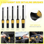Nilight 27PCS Car Detailing Kit for Interior Exterior Car Care, Yellow - Image 2