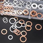 110pcs Oil Drain Plug Crush Washer Gasket Seal Assortment 50pcs Cooper and 60pcs Aluminum Oil Plug Washers-10mm 12mm 14mm 16mm 18mm O-105 - Image 3