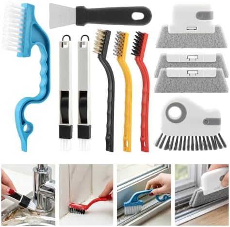 11 Pcs Window Track Cleaner Tools, Window Track Cleaning Brush & Scraper by Unknown