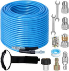 150FT Sewer Jetter Kit for Pressure Washer 5800PSI Drain Cleaner by Zejoot