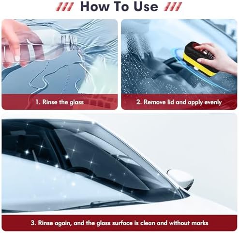 Automotive Oil Film Cleaning Brush, Car Glass Oil Film Cleaner, Anti-Rain Fog Car Glass Cleaner, Car Windshield Cleaner for Improved Clarity and Visibility - Image 4