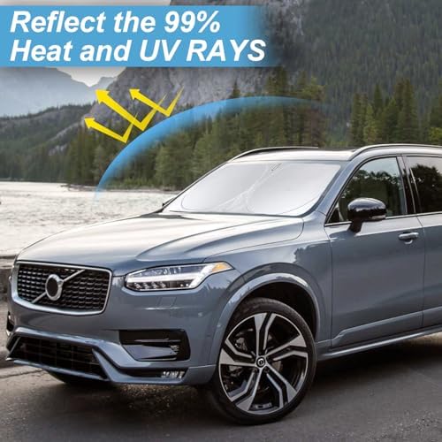 Custom Fit XC90 Windshield Sunshade for 2016-2024 2025 2026 Volvo XC90 - Image 2