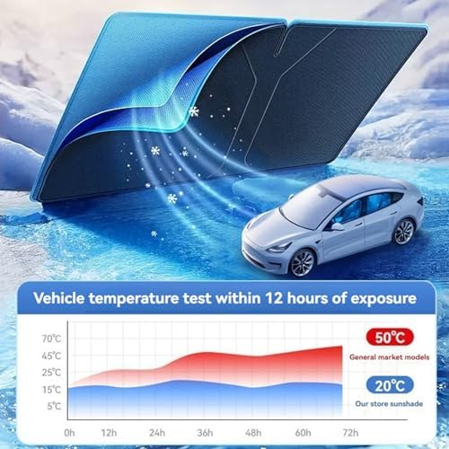Windshield Sun Shade for Subaru Forester Accessories 2019-2025 2026 Front Window Shade Custom Fit Forester Crossover, Base, Premium, Sport, Limited Sun Visor Foldable Shade Blocks UV Rays Accessories - Image 6
